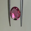 Natural Rubellite Oval Checker Cut 1.61 Cts VVS Clarity 9.1x6.7mm | Intense Pink Color Brazil | Rubellite October Birthstone Loose Gemstone