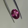 Natural Rubellite Oval Checker Cut 1.61 Cts VVS Clarity 9.1x6.7mm | Intense Pink Color Brazil | Rubellite October Birthstone Loose Gemstone
