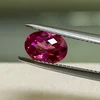 Natural Rubellite Oval Checker Cut 1.61 Cts VVS Clarity 9.1x6.7mm | Intense Pink Color Brazil | Rubellite October Birthstone Loose Gemstone