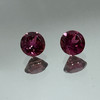 Natural Pink Tourmaline 2 Pcs Round Flower Facet Cut 2.73 Cts SI Clarity 7mm | Fuchsia Pink Color Brazil October Birthstone | Earring Jewelry Loose Gemstone
