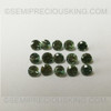Round Diamond Cut Natural Green Sapphire, Winsor Green Color, VS Clarity 2.3 mm