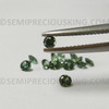Natural Green Sapphire 2.4mm Round Diamond Cut VS Clarity Winsor Green Color Loose Gemstone