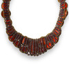 Handmade Choker 20" Unique Coral and Agate Statement Bib Necklace
