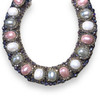Handmade Choker 18" Pink & White Freshwater Pearls Statement Necklace