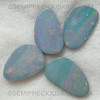 Dramatic Play of Color Opal Freeform Natural Doublet Boulder Australian Opals