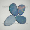 Natural Doublet Opal Freeform Smooth Play of Colors Australia VS Clarity Loose Gemstone