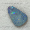 Natural Doublet Opal Unique Freeform Australian Cornflower Blue Loose Opal