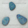 Natural Doublet Opal Unique Freeform Australian Cornflower Blue Loose Opal