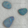 Natural Doublet Opal Unique Freeform Australian Cornflower Blue Loose Opal