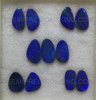 Layout Set Loose Opals Natural Ocean Blue Play of Color Australian Doublet Opal