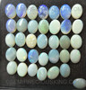 8X6 mm Oval Cabochon Natural Australian White Sheen Play of Color Loose Opal
