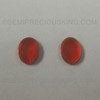 Natural Mexican Fire Opal Oval Cabochon 8x6mm Intense Orange Color 2 Piece FL Clarity Loose Gemstone