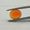 Natural Mexican Fire Opal Oval Cabochon 12X10mm Tangerine Orange Color VS Clarity Loose Gemstone