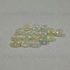 Sheen Ethiopian Opals White/Transparent Round 4mm Loose Play of Colors Welo Opals Gemstone