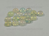 Sheen Ethiopian Opals White/Transparent Round 4mm Loose Play of Colors Welo Opals Gemstone
