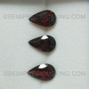 Natural Garnet 15X9 mm Pears Flower Cut Good Quality SI1 Clarity Mozambique mines