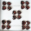 Natural Garnet 7X7 mm Heart Flower Cut Very Good Quality Russet Color Mozambique mines