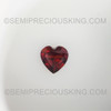 Natural Garnet Heart Facet Cut 6X6mm Umber Color SI1 Clarity Loose Gemstone