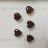 Natural Garnet 7X7 mm Heart Flower Cut Very Good Quality VS Clarity Mozambique mines