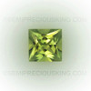 Natural Peridot Square Princess Cut 5X5mm Parrot Green Color VVS Clarity Loose Gemstone