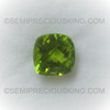 Natural Peridot Cushion Checkerboard Cut 10X10mm Intense Green Color SI Clarity Loose Gemstone