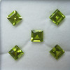Unheated 8X8 mm Square Step Cut Unheated Natural Peridot Excellent Quality VVS Clarity