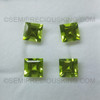 Square Step Cut Arizona Loose Natural Peridot Excellent Quality VVS Clarity 8X8 mm