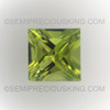 7X7 mm Square Princess Cut Unheated Loose Natural Peridot Excellent Quality VVS Clarity