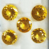 Natural Citrine Round Faceted Cut 16X16mm Amber Yellow Color VVS Clarity Loose Gemstone