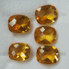 Excellent Quality Natural Citrine 12X10 mm Cushion Checkerboard Cut Golden Citrine Color Brazil