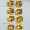 Excellent Quality Natural Citrine 9X7 mm Cushion Princess Cut Facet Amber Yellow Color Brazil