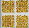 Excellent Quality Natural Citrine 4X4 mm Round Faceted Loose Gems Amber Yellow Color Brazil