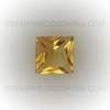 Natural Citrine Square Princess Cut 3.5mm Amber Yellow Color VVS Clarity Loose Gemstone