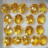 Excellent Quality Natural Citrine 11X9mm Oval Checkerboard Cut Gems Amber Yellow Color Brazil