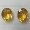 Natural Citrine Oval Checkerboard Cut 12X10mm Dandelion Color VVS Clarity Loose Gemstone