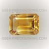 Natural Citrine Octagon Step Cut 7X5mm Amber Yellow Color VVS Clarity Loose Gemstone