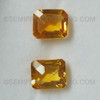 Natural Citrine Octagon Checkerboard Cut Gems Exceptional Quality Amber Yellow Color Brazil 12X10mm