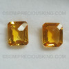 Natural Citrine 12X10mm Octagon Checkerboard Cut Gems Exceptional Quality Amber Yellow Color Brazil