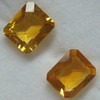 Natural Citrine Octagon Checkerboard Cut 12X10mm Amber Yellow Color FL Clarity Loose Gemstone