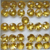 Natural Citrine 8X8mm Round Checkerboard Cut Loose Facet Dandelion Color Brazil Very Good Quality