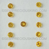 Excellent Quality Natural Citrine 4.5,5 mm Round Faceted Loose Gems Dandelion Color Brazil