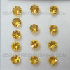 Natural Citrine Round Faceted Loose Gems Excellent Quality Dandelion Color Brazil 6X6 mm