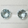 Natural Aquamarine Round Faceted Cut 10X10mm Baby Blue Color VVS Clarity Loose Gemstone