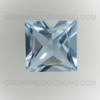 Natural Aquamarine Cut Loupe Clean Gems Carolina Blue 7X7 mm Square Princess