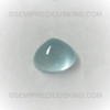 Natural Aquamarine 16.2X13 mm Pears Loose Cabochon for Jewelry 10.9 Carats Aqua Sky Blue Color