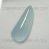 Natural Aquamarine 25x10 mm Pears Loose Cabochon for Jewelry 10.8 Carats Baby Blue Color