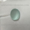 Cabochon for Jewelry 11.2 Carats Natural Aquamarine 16x13.5 mm Oval Loose  Pastel Blue Color