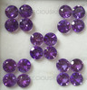 Natural Amethyst African 7X7 mm Round Flower Cut Very Good Quality Heather Purple Color Loose Gems