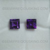 Grape Purple Color Loose Gems Natural Amethyst African 9X9 mm Square Step Cut Excellent Quality