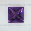 Natural Amethyst African 6X6 mm Square Princess Cut Excellent Quality Indigo Purple Color Loose Gems